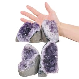 2.34kg Amethyst Polished Crystal Geode Specimen Set 4 Pieces X402 5 Amethyst Polished Crystal Geode Specimen Set 4 Pieces X402 | Crystal Factory
