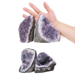 2.28kg Amethyst Polished Crystal Geode Specimen Set 4 Pieces X404 5 Amethyst Polished Crystal Geode Specimen Set 4 Pieces X404 | Crystal Factory
