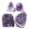 Amethyst Polished Crystal Geode Specimen Set 4 Pieces X405 | Crystal Factory