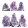 Amethyst Polished Crystal Geode Specimen Set 6 Pieces X414 | Crystal Factory
