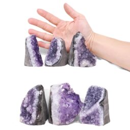 1.85kg Amethyst Mini Cluster Specimen Set 6 Pieces X418 5 Amethyst Polished Crystal Geode Specimen Set 6 Pieces X418 | Crystal Factory