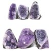 Amethyst Polished Crystal Geode Specimen Set 6 Pieces X418 | Crystal Factory