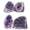 2.64kg Amethyst Polished Crystal Geode Specimen Set 4 Pieces X389 2 Amethyst Polished Crystal Mini Druze Specimen Set 4 Pieces X389 | Crystal Factory