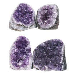 Amethyst Polished Crystal Mini Druze Specimen Set 4 Pieces X389 | Crystal Factory