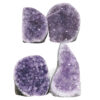 2.22kg Amethyst Polished Crystal Geode Specimen Set 4 Pieces X390 1 Amethyst Polished Crystal Mini Druze Specimen Set 4 Pieces X390 | Crystal Factory