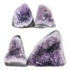 2.62kg Amethyst Polished Crystal Geode Specimen Set 4 Pieces X392 1 Amethyst Polished Crystal Mini Druze Specimen Set 4 Pieces X392 | Crystal Factory