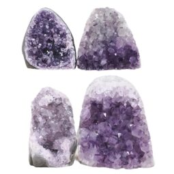Amethyst Polished Crystal Mini Druze Specimen Set 4 Pieces X393 | Crystal Factory