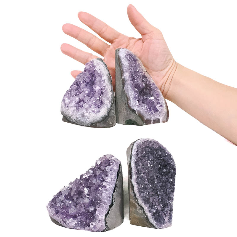 2.04kg Amethyst Polished Crystal Geode Specimen Set 4 Pieces X394 4 Amethyst Polished Crystal Mini Druze Specimen Set 4 Pieces X394 | Crystal Factory