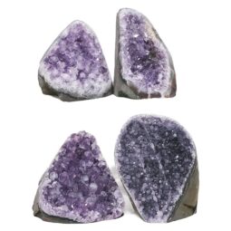 Amethyst Polished Crystal Mini Druze Specimen Set 4 Pieces X394 | Crystal Factory