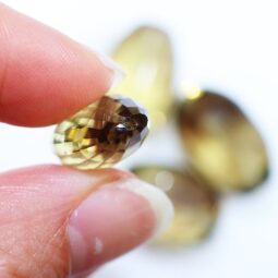 Bi Colour Citrine Faceted Beads Parcel - 4 Pieces B813 | Crystal Factory