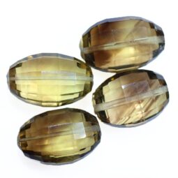 Bi Colour Citrine Faceted Beads Parcel - 4 Pieces B813 | Crystal Factory