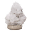Clear Quartz Druze Lamp on Marble Base – White LED Bulb V60 | Crystal Factory