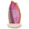 2.5kg Pink Agate Crystal Lamp with Marble Base - Purple LED - K1237 2 Pink Agate Crystal Lamp with Marble Base - Purple LED - K1237 | Crystal Factory