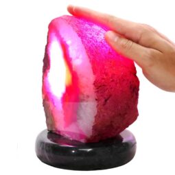 2.9kg Pink Agate Crystal Lamp with Marble Base - Purple LED - K1246 5 Pink Agate Crystal Lamp with Marble Base - Purple LED - K1246 | Crystal Factory