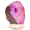 3.7kg Pink Agate Crystal Lamp with Marble Base - Purple LED - K1247 1 Pink Agate Crystal Lamp with Marble Base - Purple LED - K1247 | Crystal Factory