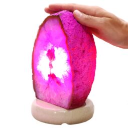 4.1kg Pink Agate Crystal Lamp with Marble Base - Purple LED - K1252 5 Pink Agate Crystal Lamp with Marble Base - Purple LED - K1252 | Crystal Factory
