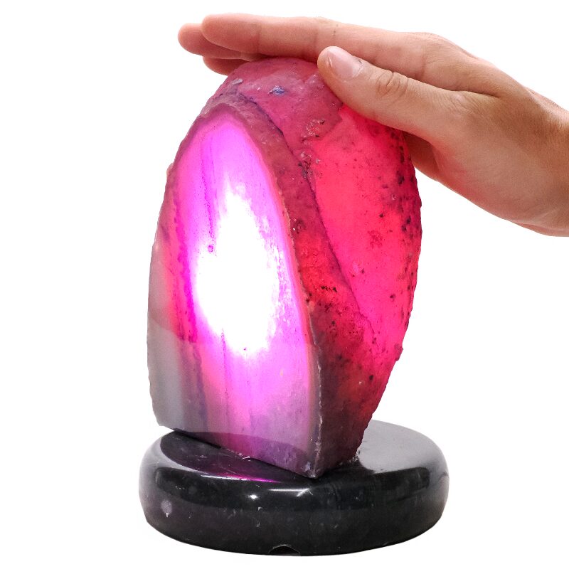 3.2kg Purple Agate Crystal Lamp with Marble Base - Purple LED - K1256 4 Purple Agate Crystal Lamp with Marble Base - Purple LED - K1256 | Crystal Factory