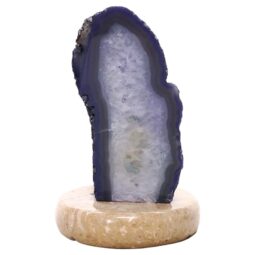 Purple Agate Crystal Lamp with Marble Base - Purple LED - K1259 | Crystal Factory