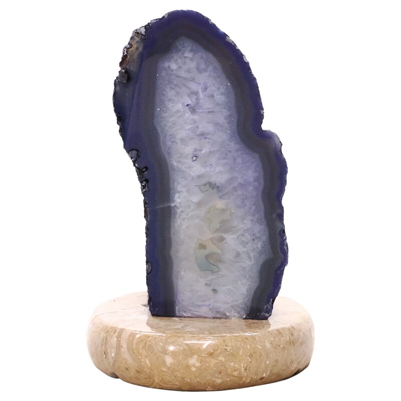 2.2kg Purple Agate Crystal Lamp with Marble Base - Purple LED - K1259 3 Purple Agate Crystal Lamp with Marble Base - Purple LED - K1259 | Crystal Factory