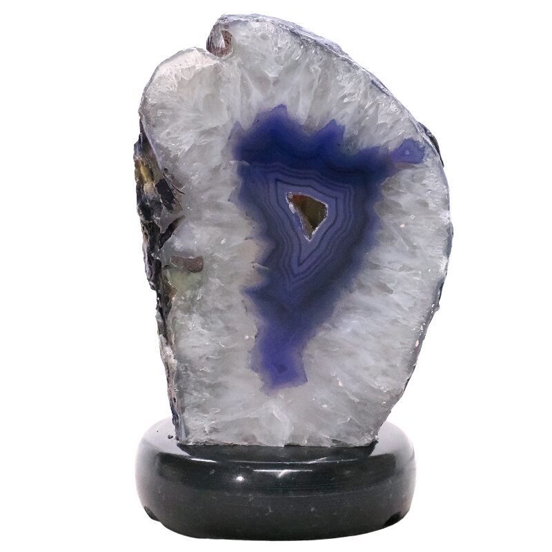 2kg Purple Agate Crystal Lamp with Marble Base - Purple LED - K1260 3 Purple Agate Crystal Lamp with Marble Base - Purple LED - K1260 | Crystal Factory