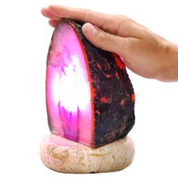 2.4kg Purple Agate Crystal Lamp with Marble Base - Purple LED - K1262 5 Purple Agate Crystal Lamp with Marble Base - Purple LED - K1262 | Crystal Factory