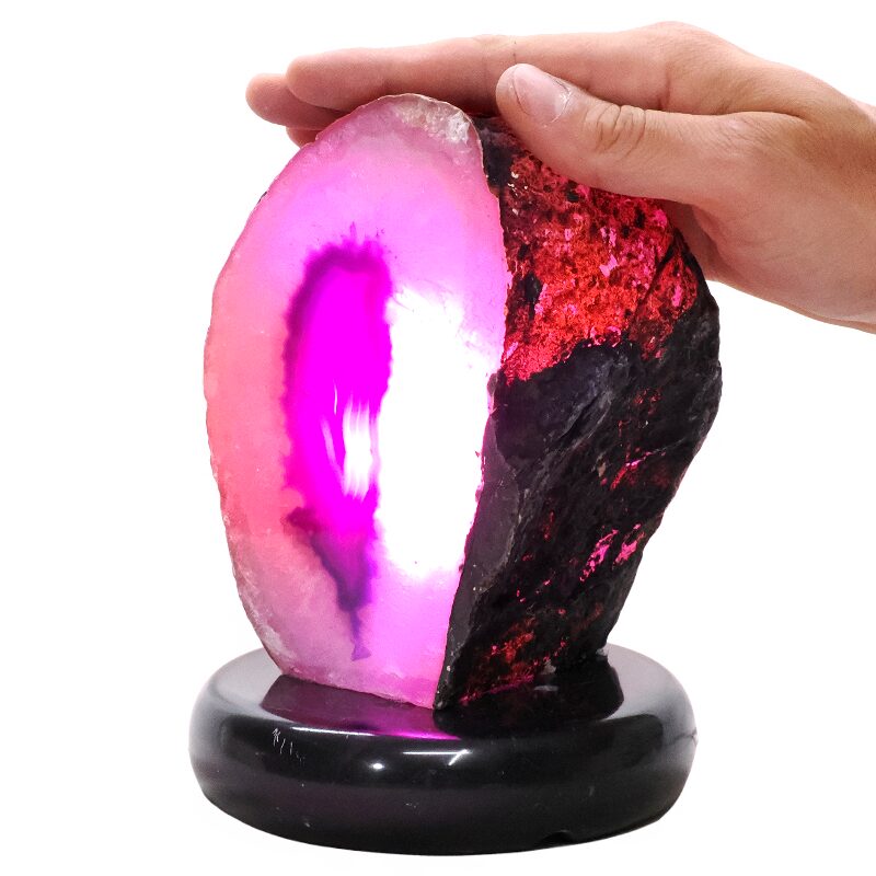 2.6kg Purple Agate Crystal Lamp with Marble Base - Purple LED - K1263 4 Purple Agate Crystal Lamp with Marble Base - Purple LED - K1263 | Crystal Factory