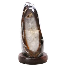 Crystal Quartz River Agate Lamp - White LED Bulb K1265 | Crystal Factory