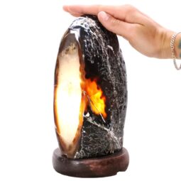 Crystal Quartz River Agate Lamp - White LED Bulb K1265 | Crystal Factory