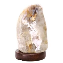 Crystal Quartz River Agate Lamp - White LED Bulb K1266 | Crystal Factory