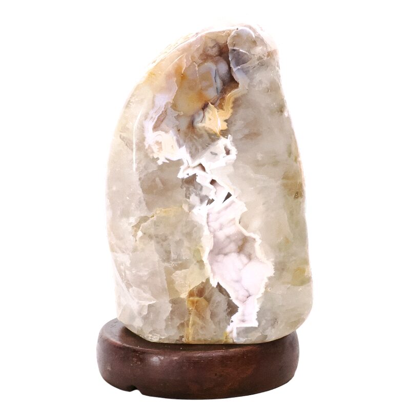 4.2kg Crystal Quartz River Agate Lamp - White LED Bulb K1266 3 Crystal Quartz River Agate Lamp - White LED Bulb K1266 | Crystal Factory