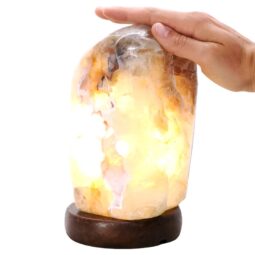 4.2kg Crystal Quartz River Agate Lamp - White LED Bulb K1266 6 Crystal Quartz River Agate Lamp - White LED Bulb K1266 | Crystal Factory