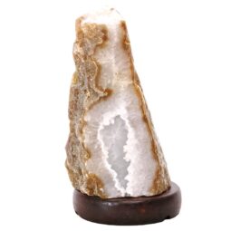 Crystal Quartz River Agate Lamp - White LED Bulb K1267 | Crystal Factory