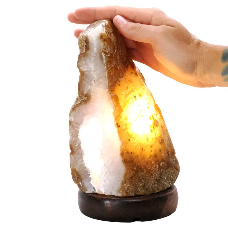 3.2kg Crystal Quartz River Agate Lamp - White LED Bulb K1267 4 Crystal Quartz River Agate Lamp - White LED Bulb K1267 | Crystal Factory