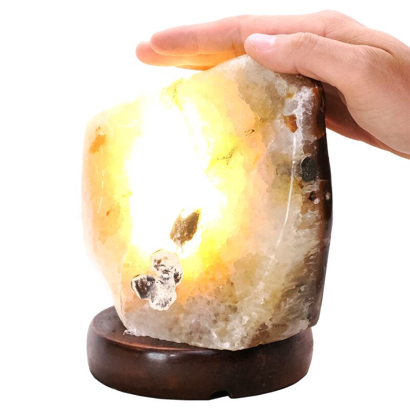 2.6kg Crystal Quartz River Agate Lamp - White LED Bulb K1269 4 Crystal Quartz River Agate Lamp - White LED Bulb K1269 | Crystal Factory