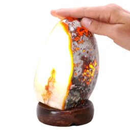 1.9kg Crystal Quartz River Agate Lamp - White LED Bulb K1274 6 Crystal Quartz River Agate Lamp - White LED Bulb K1274 | Crystal Factory