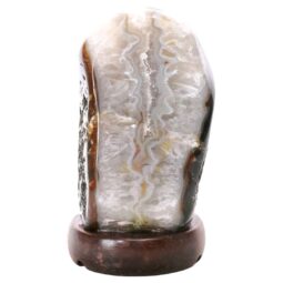Crystal Quartz River Agate Lamp - White LED Bulb K1275 | Crystal Factory