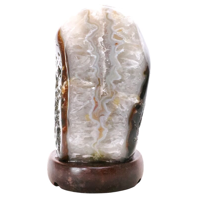 2.2kg Crystal Quartz River Agate Lamp - White LED Bulb K1275 3 Crystal Quartz River Agate Lamp - White LED Bulb K1275 | Crystal Factory