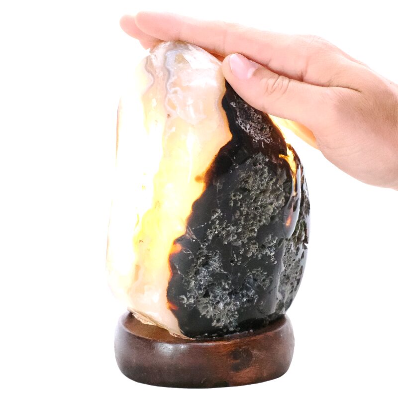 2.2kg Crystal Quartz River Agate Lamp - White LED Bulb K1275 4 Crystal Quartz River Agate Lamp - White LED Bulb K1275 | Crystal Factory