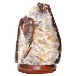 Crystal Quartz River Agate Lamp - White LED Bulb K1276 | Crystal Factory