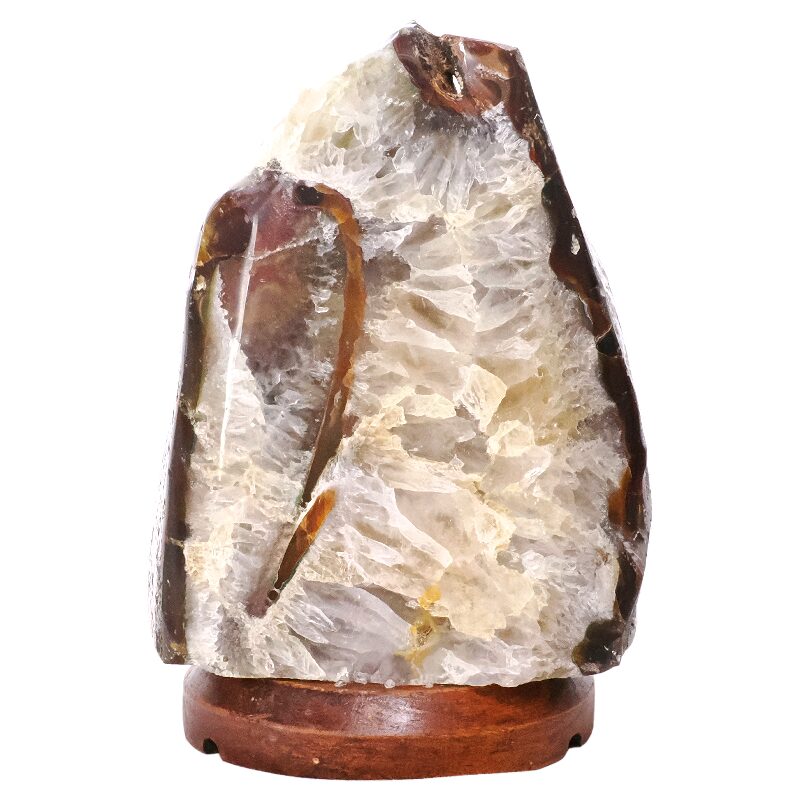 2.9kg Crystal Quartz River Agate Lamp - White LED Bulb K1276 3 Crystal Quartz River Agate Lamp - White LED Bulb K1276 | Crystal Factory