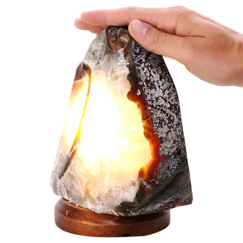 2.9kg Crystal Quartz River Agate Lamp - White LED Bulb K1276 4 Crystal Quartz River Agate Lamp - White LED Bulb K1276 | Crystal Factory