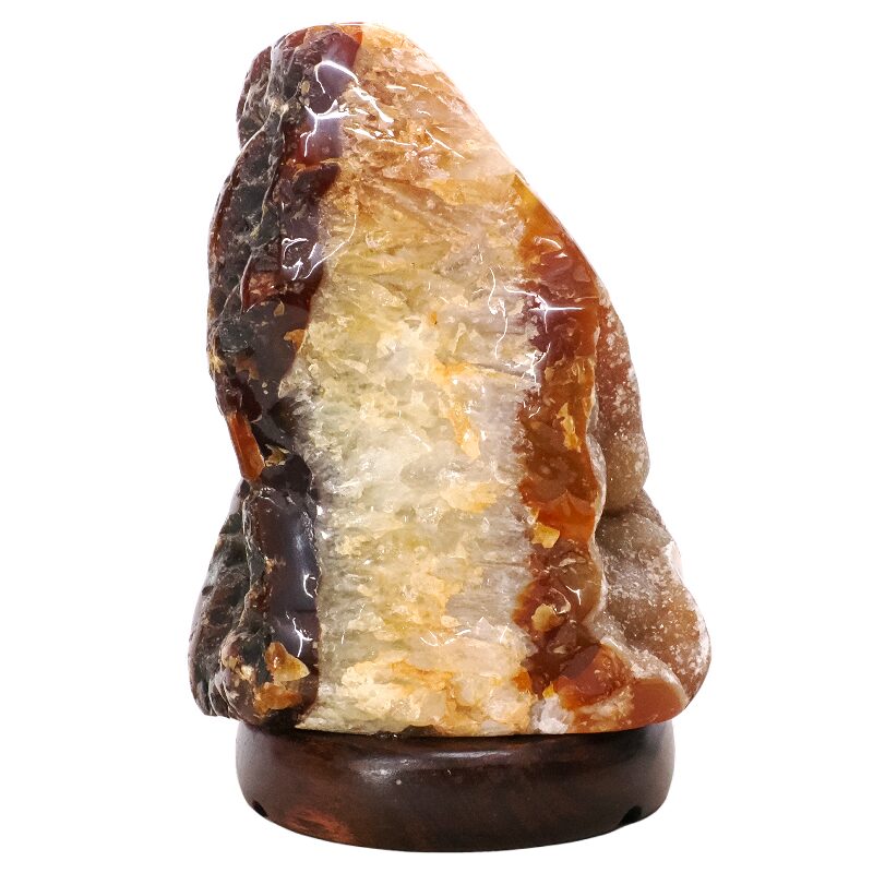 3.4kg Crystal Quartz River Agate Lamp - White LED Bulb K1277 3 Crystal Quartz River Agate Lamp - White LED Bulb K1277 | Crystal Factory
