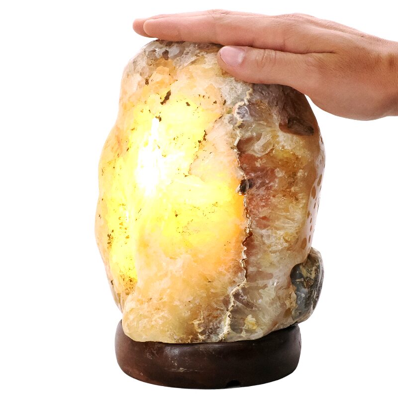 5.5kg Crystal Quartz River Agate Lamp - White LED Bulb K1279 4 Crystal Quartz River Agate Lamp - White LED Bulb K1279 | Crystal Factory