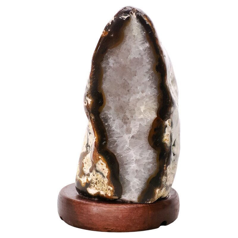 3kg Crystal Quartz River Agate Lamp - White LED Bulb K1282 3 Crystal Quartz River Agate Lamp - White LED Bulb K1282 | Crystal Factory