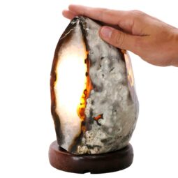3kg Crystal Quartz River Agate Lamp - White LED Bulb K1282 6 Crystal Quartz River Agate Lamp - White LED Bulb K1282 | Crystal Factory