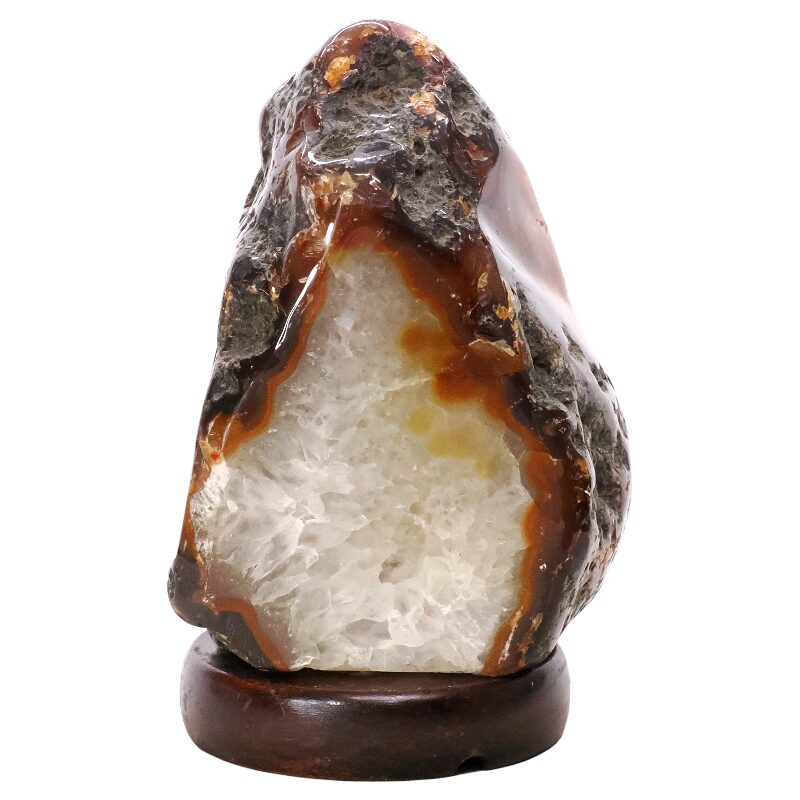 3.4kg Crystal Quartz River Agate Lamp - White LED Bulb K1287 3 Crystal Quartz River Agate Lamp - White LED Bulb K1287 | Crystal Factory