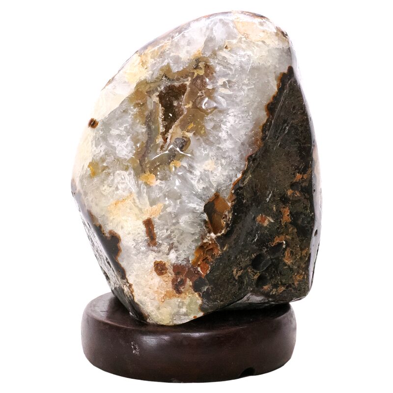 3kg Crystal Quartz River Agate Lamp - White LED Bulb K1289 3 Crystal Quartz River Agate Lamp - White LED Bulb K1289 | Crystal Factory