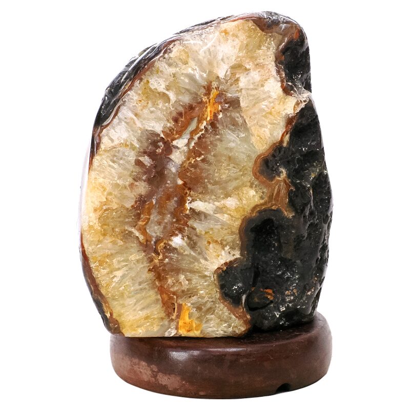 3.6kg Crystal Quartz River Agate Lamp - White LED Bulb K1291 3 Crystal Quartz River Agate Lamp - White LED Bulb K1291 | Crystal Factory