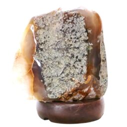 Crystal Quartz River Agate Lamp - White LED Bulb K1296 | Crystal Factory