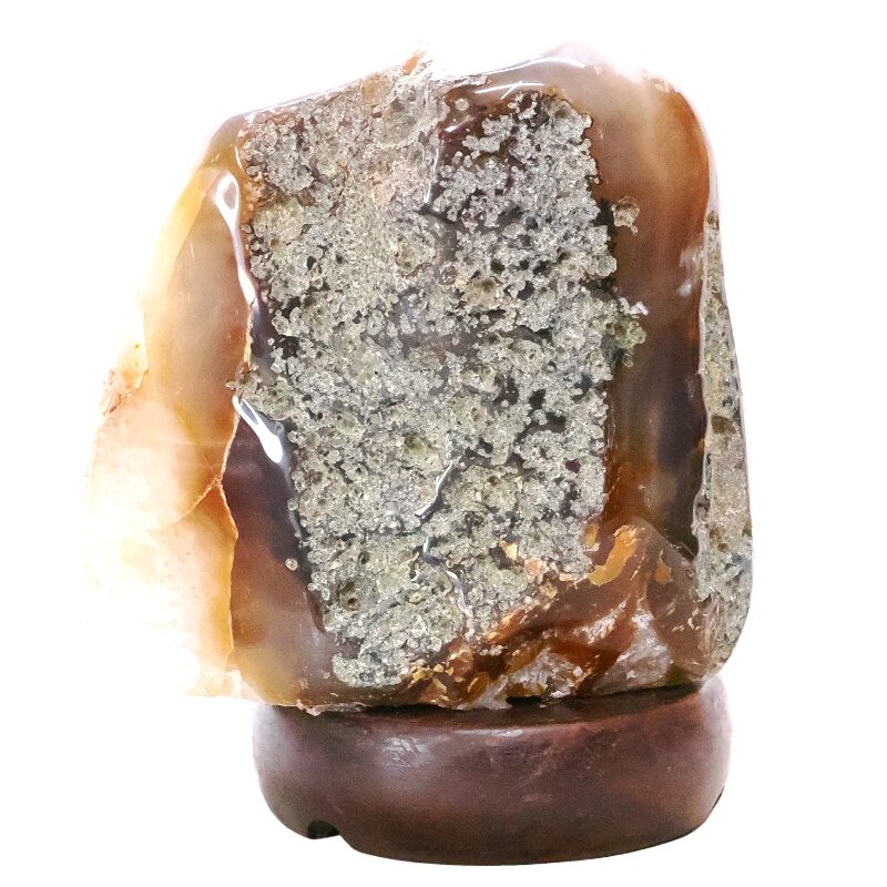 2.2kg Crystal Quartz River Agate Lamp - White LED Bulb K1296 3 Crystal Quartz River Agate Lamp - White LED Bulb K1296 | Crystal Factory